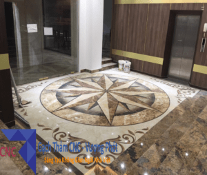 Hình ảnh thi công thực tế gạch thảm tại sảnh khách sạn Đà Nẵng
