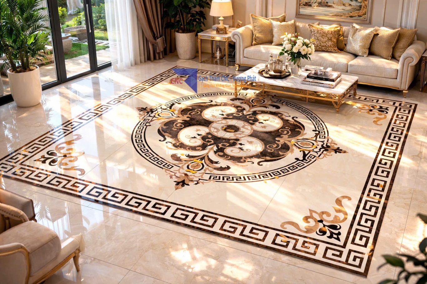 gạch thảm phòng khách