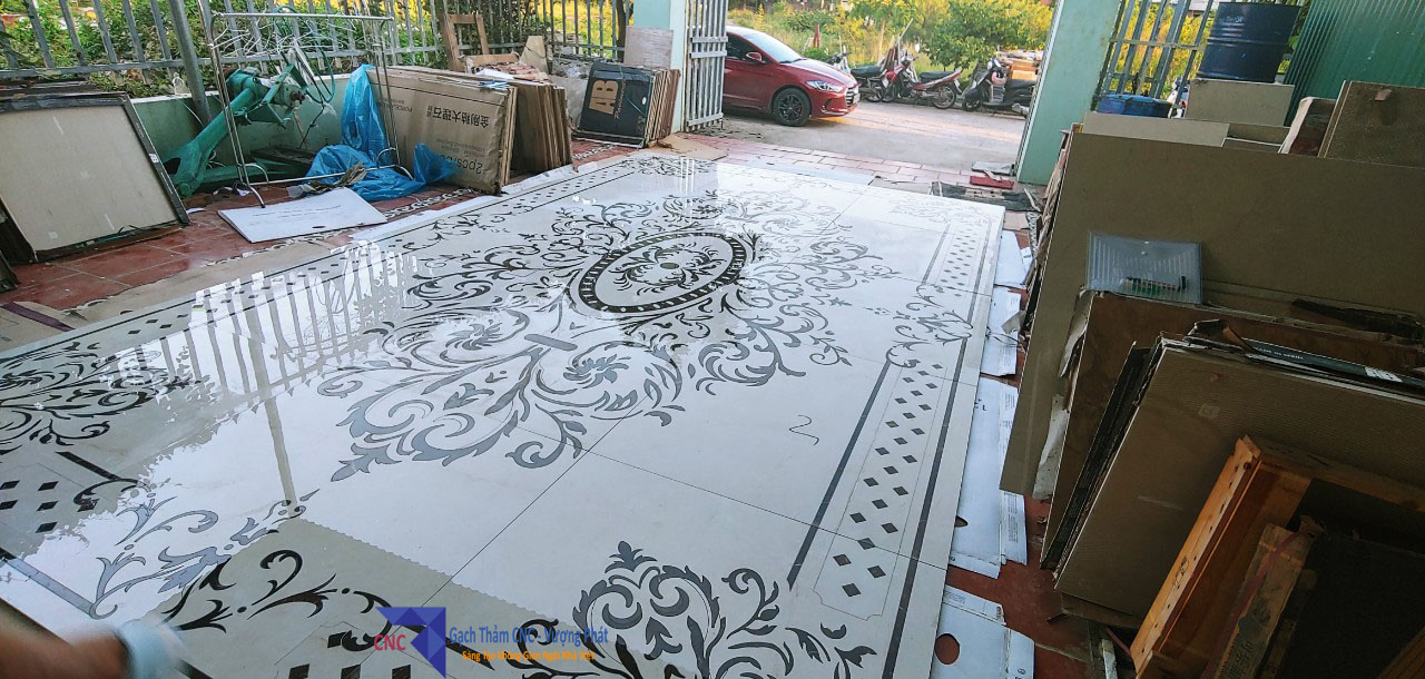 Gạch thảm đẹp cắt cnc