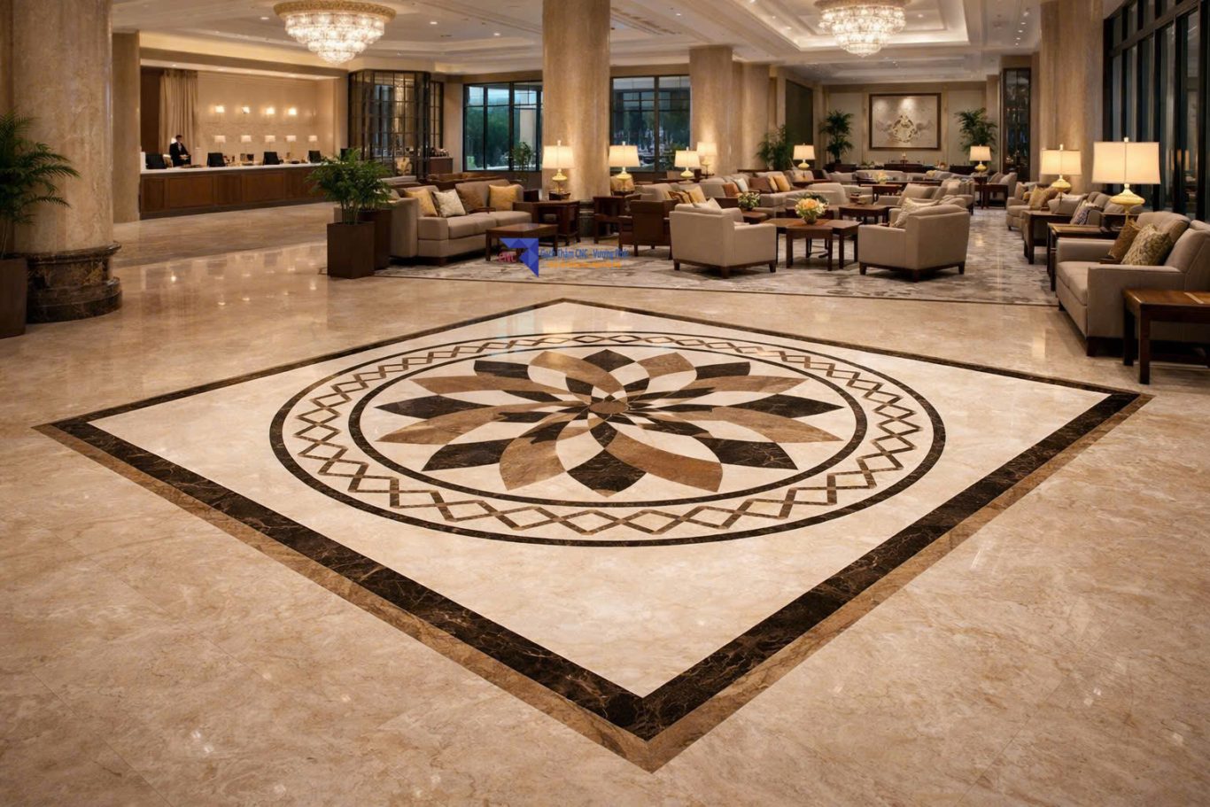 gạch thảm sảnh khách sạn