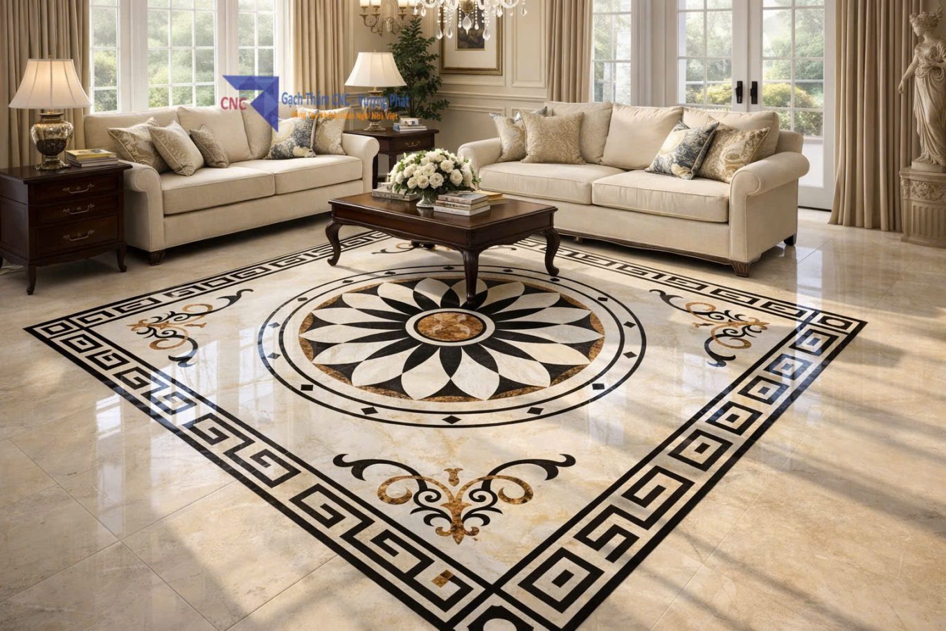 gạch thảm phòng khách