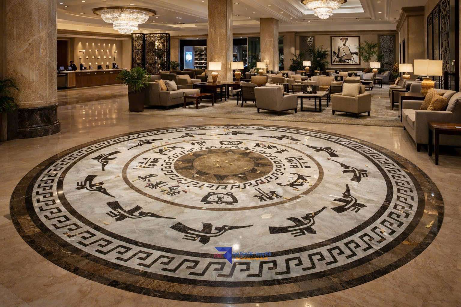gạch thảm sảnh khách sạn