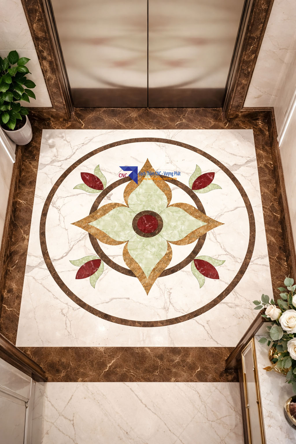 gạch thảm cửa thang máy