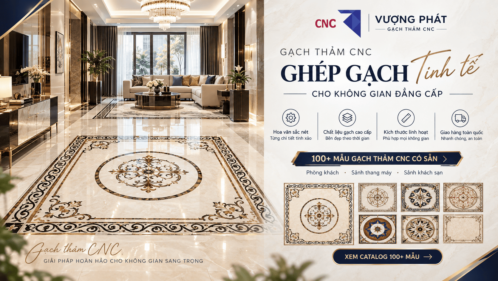 Báo gá gạch thảm CNC [Tận Gốc] +1001 mẫu gạch thảm đẹp nhất 2025